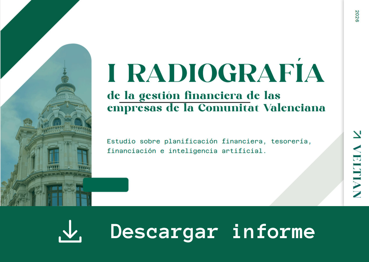 Portada del informe I Radiografía de la gestión financiera de las empresas de la Comunitat Valenciana - VELTIAN 2026
